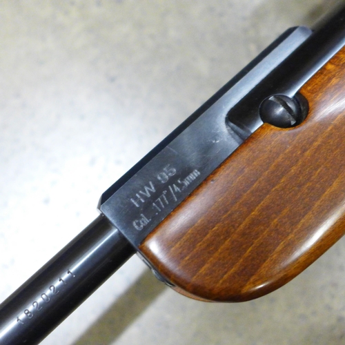 798 - A Weihrauch HW95 0.177 calibre air rifle with scope