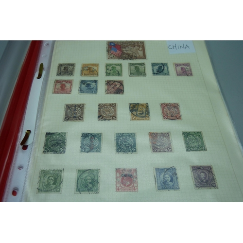 809 - Stamps; a file of mint and used China stamps