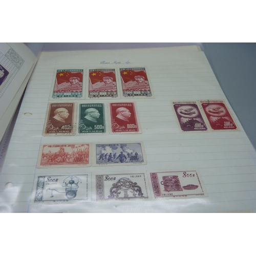 809 - Stamps; a file of mint and used China stamps