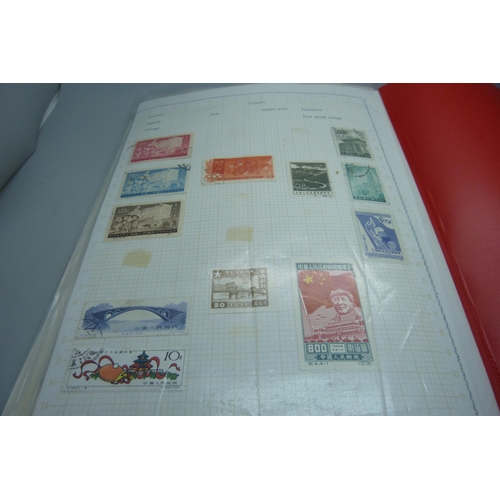 809 - Stamps; a file of mint and used China stamps