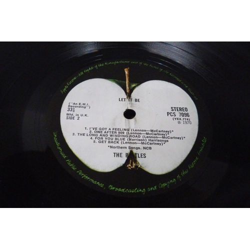 810 - The Beatles Let It Be box set, PXS1, comprising album, red apple logo, soft back book, and Garrod & ... 