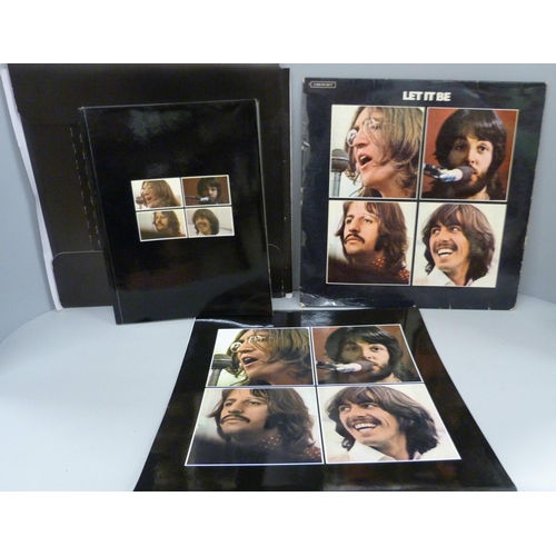 811 - The Beatles Let It Be box set, with German LP, softback book (pages loose) and slipcase - later re-i... 