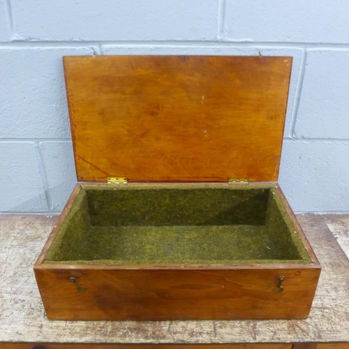 981 - A collection of wooden boxes including a cutlery canteen, a decoupage box together with a letter rac... 