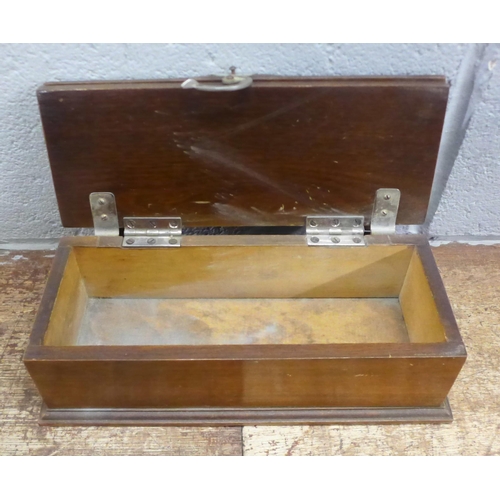 981 - A collection of wooden boxes including a cutlery canteen, a decoupage box together with a letter rac... 