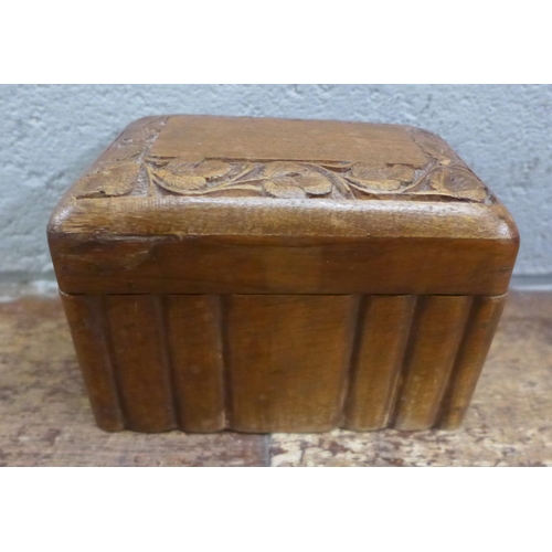 981 - A collection of wooden boxes including a cutlery canteen, a decoupage box together with a letter rac... 