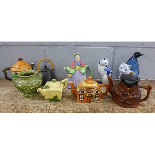 984 - A collection of ceramics including Burleigh ware, a Poole Pottery penguin, Delft cat, etc. **PLEASE ... 