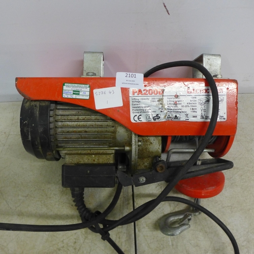 2101 - A PA200D electric rope hoist