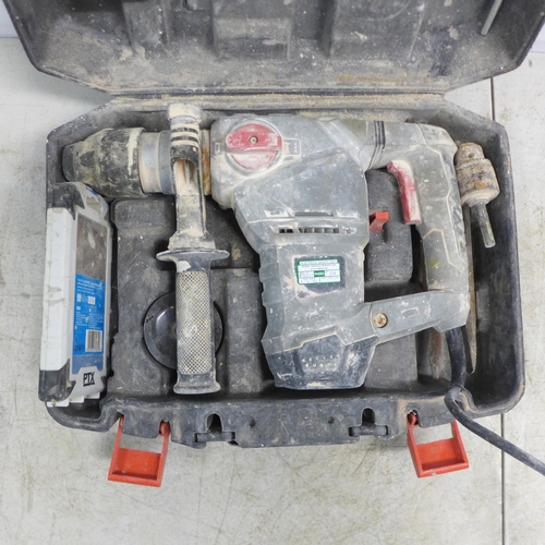 2103 - A Mac Allister MEMT220 240v multi tool and a Wickes PDH 32DS 240v rotary hammer drill