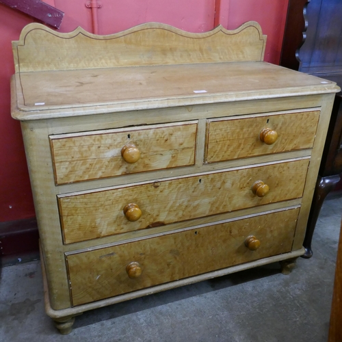 103 - A Victorian scumbled pine chest of drawers