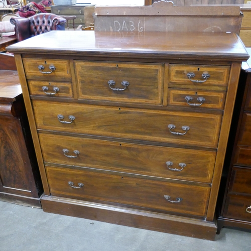 115 - An Edward VII inlaid mahogany chest of drawers