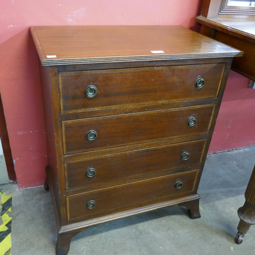 97 - An Edward VII inlaid mahogany chest of drawers