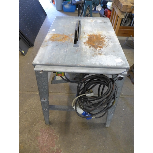 2287 - A 240V Blue Plug table saw  - failed electrical testing due to earth continuity - sold as scrap