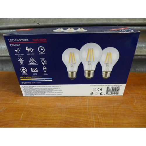 2385 - A box of various light bulbs including Dial LED, Ledare LED, squirrel cage filaments and other elect... 