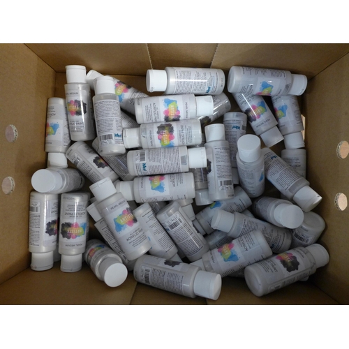 2386 - A box of approx 40 bottles of Docrafts Artiste pearl medium acrylic paints (59ml per bottle)