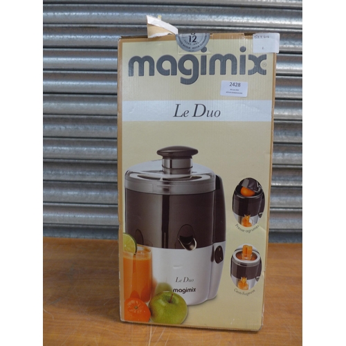 2428 - A Magimix Le Duo juicer, boxed, unused, sealed