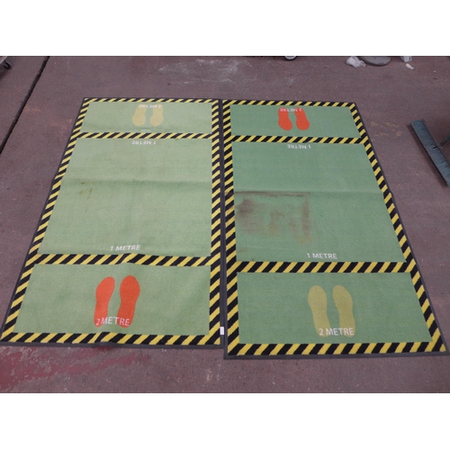 2439 - 2 new unused stipple back mats approx 1200mm x 2000mm