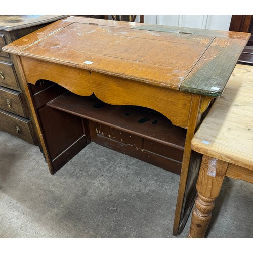 226 - A Victorian painted pine clarks desk