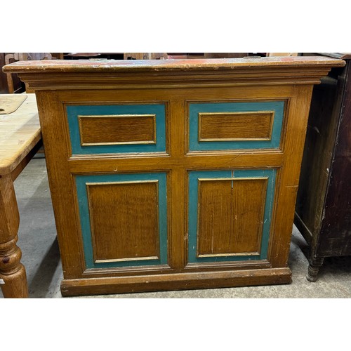 226 - A Victorian painted pine clarks desk