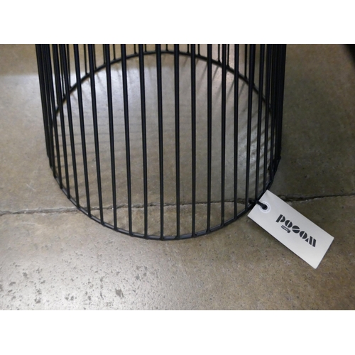 1314 - A black wire lamp table