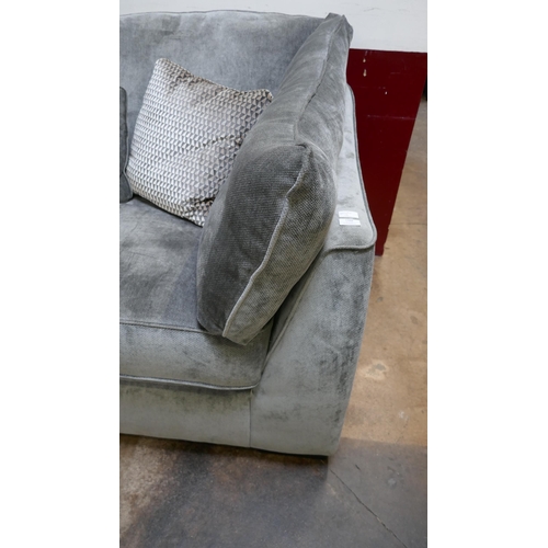 1388 - A Barker & Stonehouse pewter velvet three seater sofa and love seat