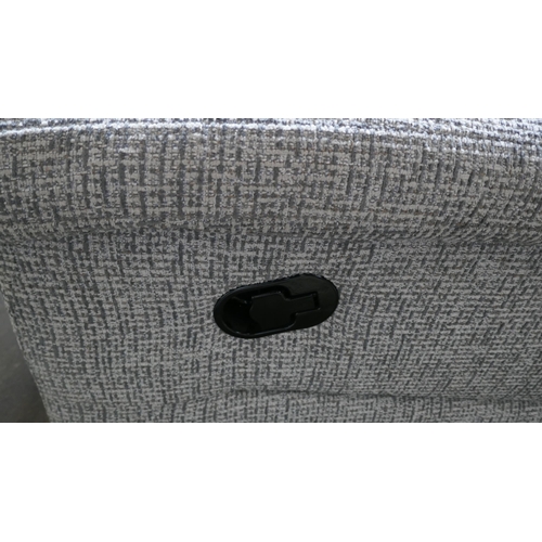 1408 - A grey weave dual reclining four seater sofa