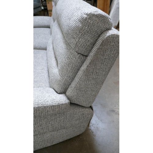 1408 - A grey weave dual reclining four seater sofa