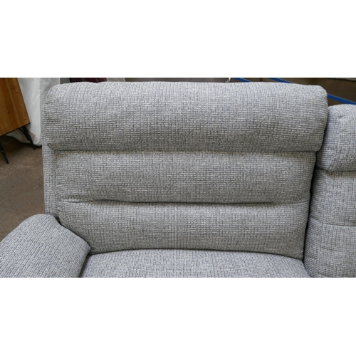 1408 - A grey weave dual reclining four seater sofa