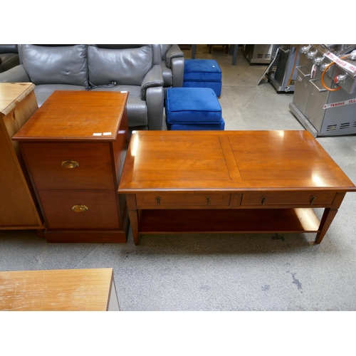 1456 - A mahogany filing chest and coffee table