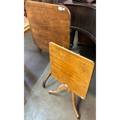 227 - Two Victorian mahogany tilt top tripod tables