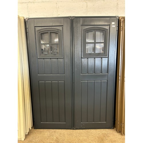 2359 - A pair of grey plastic shed doors