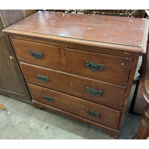 263 - A Victorian painted pine chest of drawers