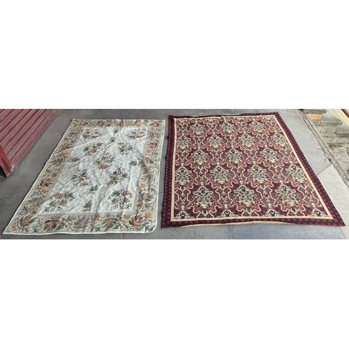 216 - A hand made Indian rug and a Laura Ashley throw
Measurements:
Rug:Length-176cm, Width-118cm
Throw:Le... 