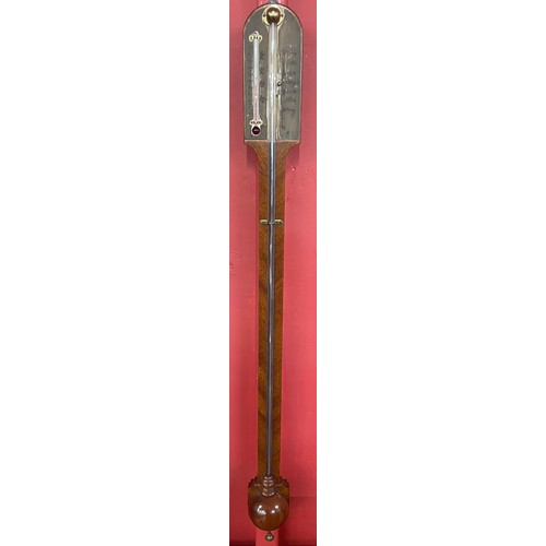 416 - A George III style mahogany stick barometer