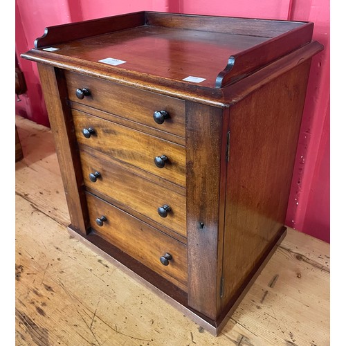 409 - A Victorian mahogany table top Wellington chest