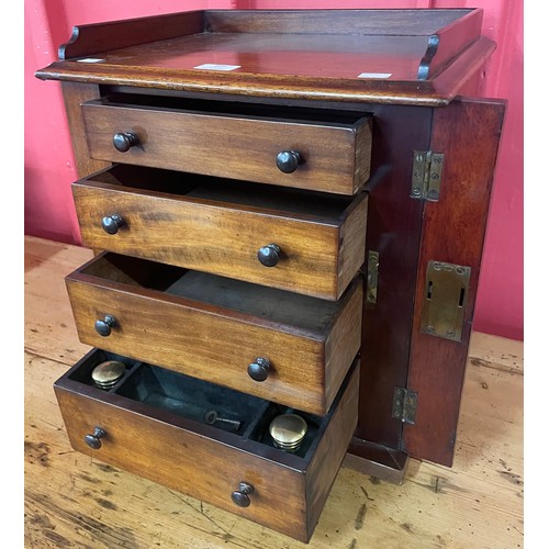 409 - A Victorian mahogany table top Wellington chest