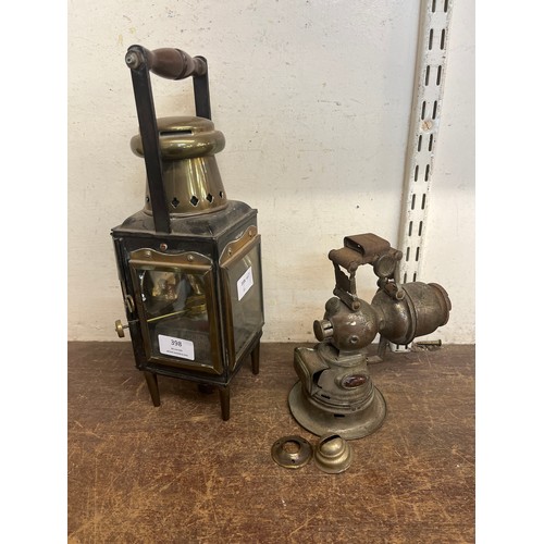 398 - A carriage lamp and a burner