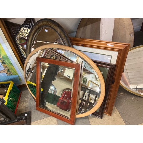 405 - Assorted mirrors and prints