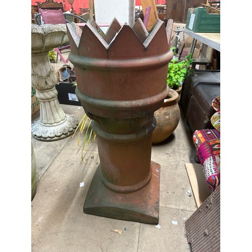 296 - A Victorian terracotta chimney-pot