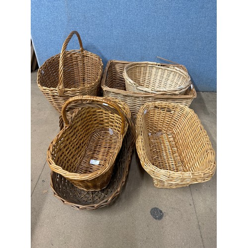 298 - Six wicker baskets