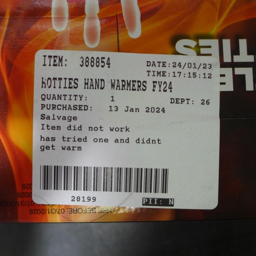 3106 - Hotties Hand Warmers, Hotties Toe Warmers   (327-579,580 )  * This lot is subject to VAT