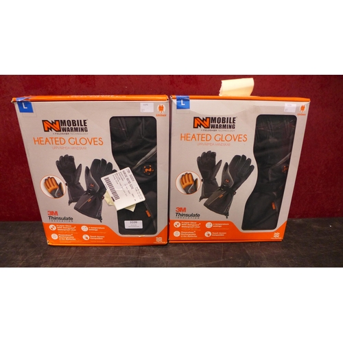 3109 - 2 x Warming Heated Gloves -Size L      (327-616,617 )  * This lot is subject to VAT