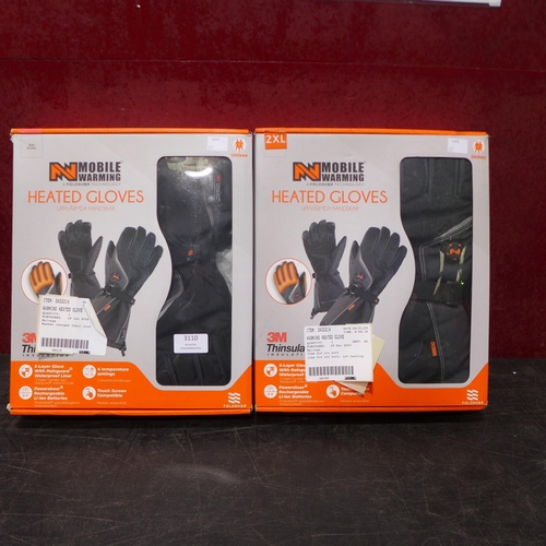 3110 - 2 x Warming Heated Gloves - Mixed Sized       (327-618,619)  * This lot is subject to VAT