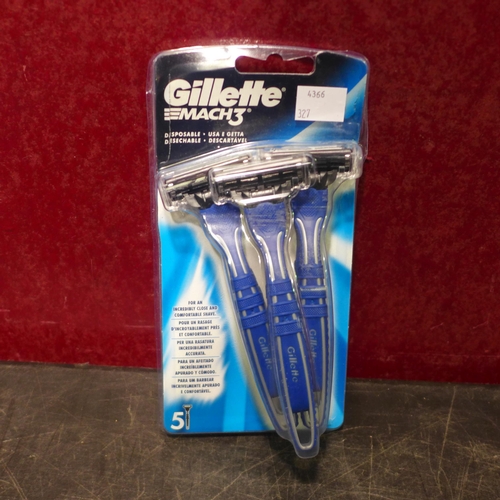 3113 - 4 Packs Of 5 Gillete Mach 3 Disposable Razors   (327-488 )  * This lot is subject to VAT