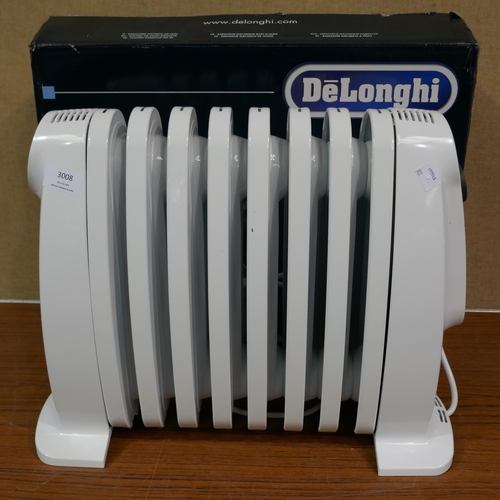 3008 - Delonghi Oil Filled Small Radiator  (322-22) *This lot is subject to VAT