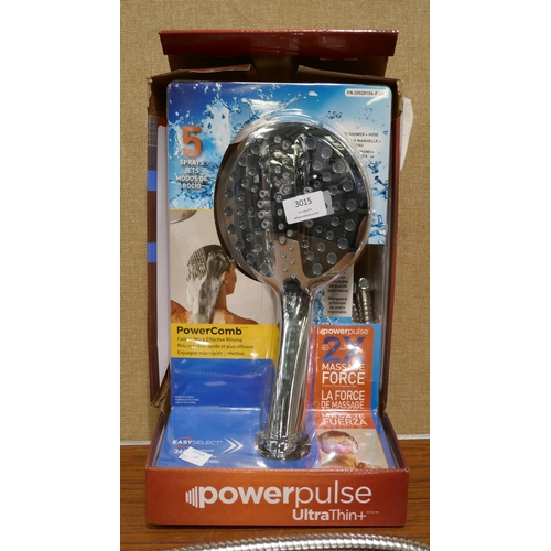 3015 - 2 x Waterpik Powerpulse Shower Head And Hoses (322-38,39) *This lot is subject to VAT