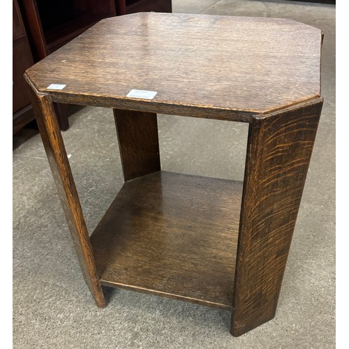 220C - A Heals style oak octagonal topped occasional table