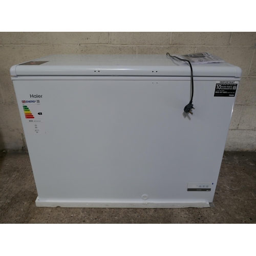 3024 - Haier Chest Freezer With 2 Keys (Dented Side)- model Hce301E, Original RRP £299.99 + VAT (322-154) *... 