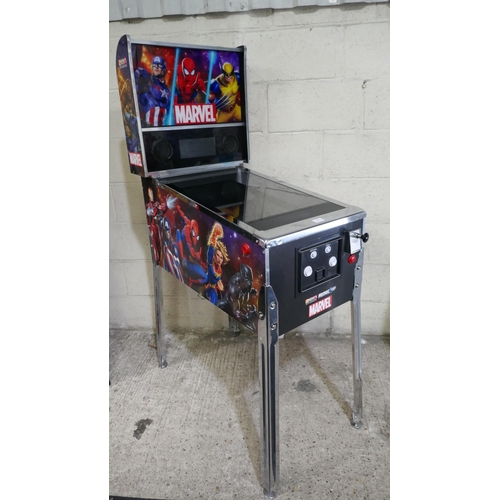 3025 - Arcade1up Marvel Digital Pinball Machine - No Power Lead (322-254) *This lot is subject to VAT