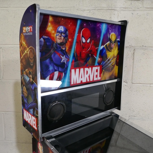 3025 - Arcade1up Marvel Digital Pinball Machine - No Power Lead (322-254) *This lot is subject to VAT