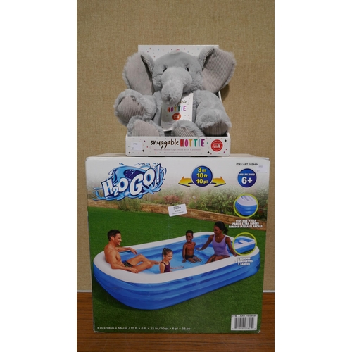 3034 - Aroma Home Animal Hottie, H20Go! 10Ft Family Pool    (327-48,55 )  * This lot is subject to VAT